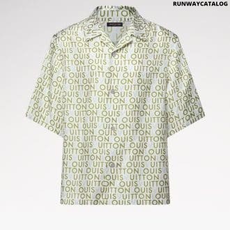 Short-Sleeved Printed Silk Shirt