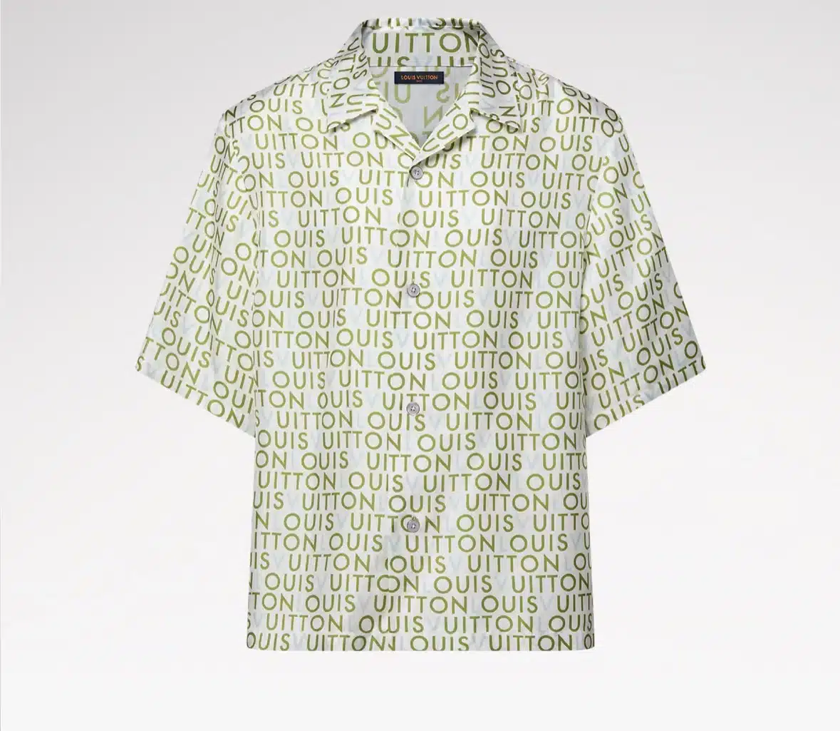 Short-Sleeved Printed Silk Shirt