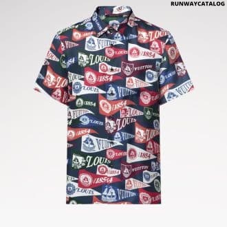 Printed Short-Sleeved Silk-Blend Shirt
