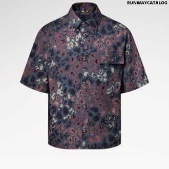 Printed Short-Sleeved Workwear Shirt