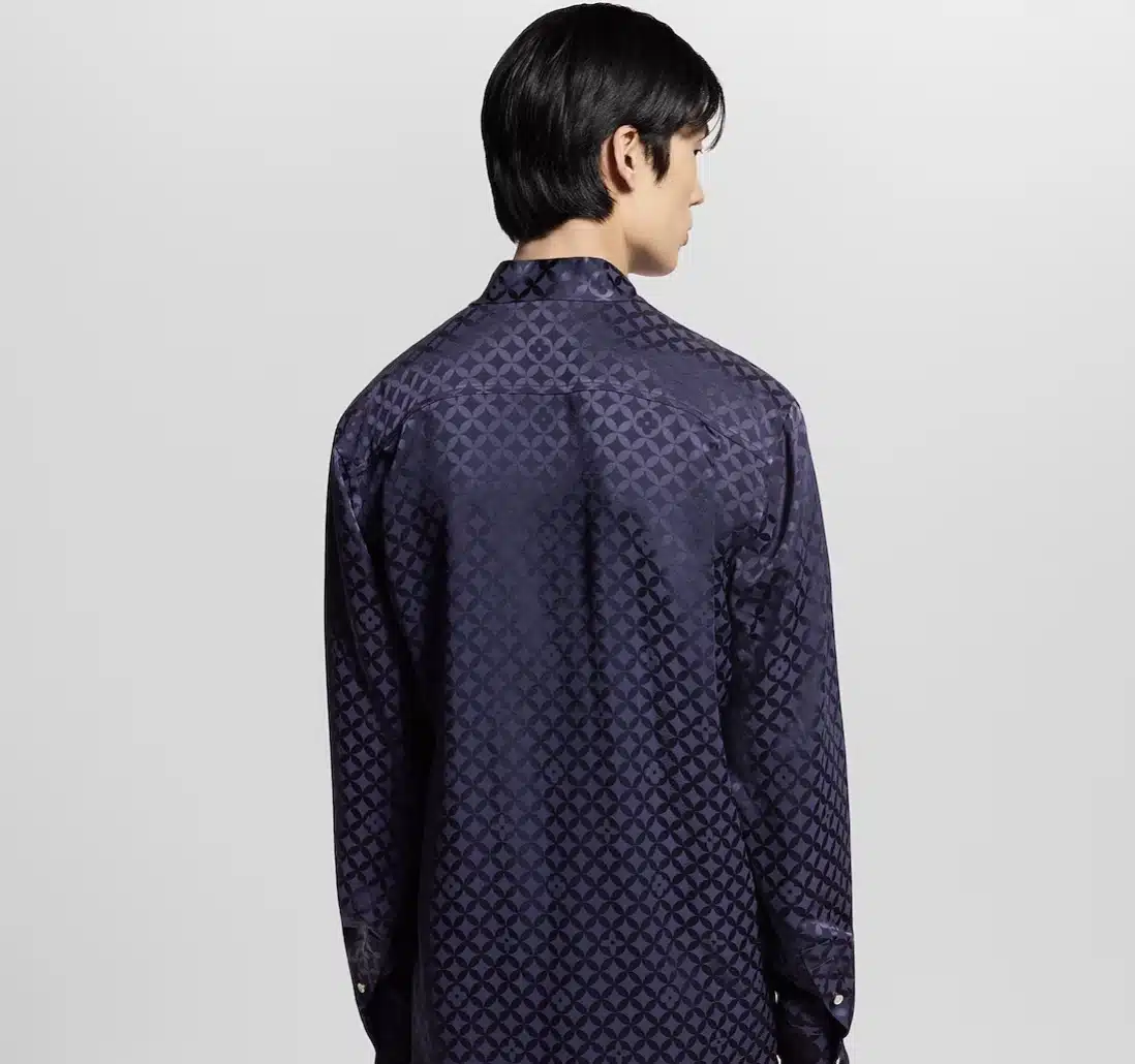 Graphic Jacquard Long-Sleeved Kimono Shirt - Image 2