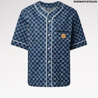 Damier Denim Baseball Shirt