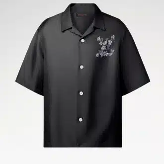 Printed Signature Silk Shirt