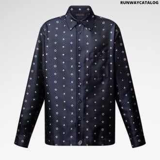 Monogram Silk Pajama Shirt