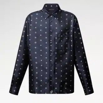 Monogram Silk Pajama Shirt