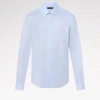 LV Blason Printed Cotton Long-Sleeved Oxford Shirt