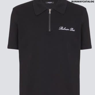 Short-sleeved polo shirt with embroidery