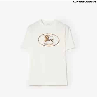 Check Knight Stamp Cotton T-shirtPrice