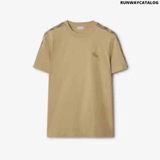 Check Trim Cotton T-shirt