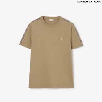 Check Trim Cotton T-shirt