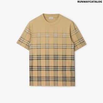 Gradient Check Cotton T-shirtPrice