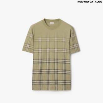 Gradient Check Cotton T-shirtPrice