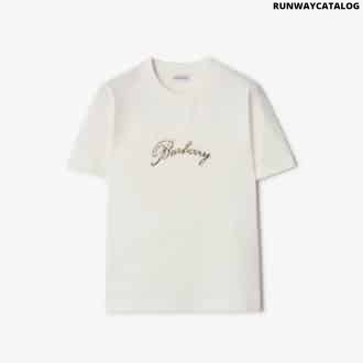 Check Cursive Logo Cotton T-shirtPrice