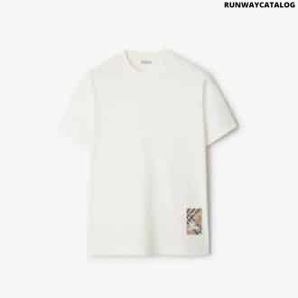 Check Label Cotton T-shirt