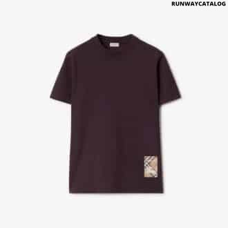 Check Label Cotton T-shirt