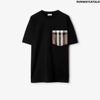 Check Pocket Cotton T-shirt
