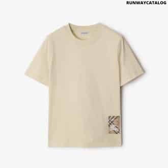 Check Label Cotton T-shirt