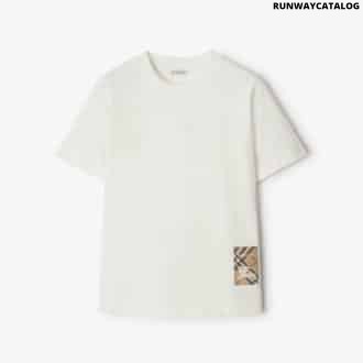 Check Label Cotton T-shirt