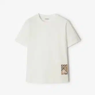 Check Label Cotton T-shirt