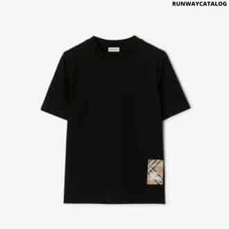 Check Label Cotton T-shirt