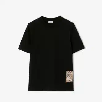 Check Label Cotton T-shirt