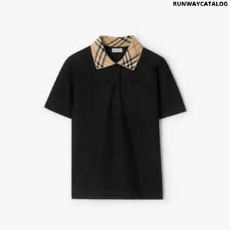 Check Collar Cotton Polo ShirtPrice