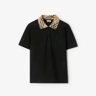 Check Collar Cotton Polo ShirtPrice