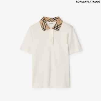 Check Collar Cotton Polo ShirtPrice