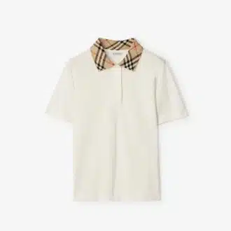 Check Collar Cotton Polo ShirtPrice