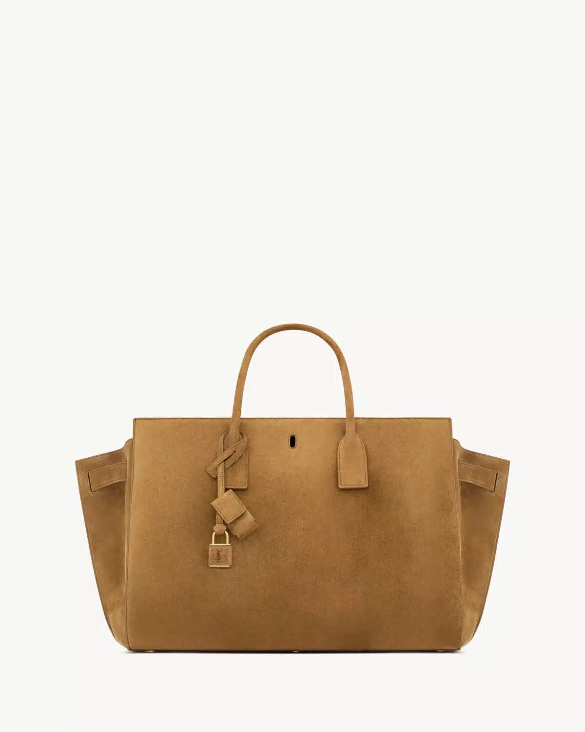 SAC DE JOUR IN SUEDE – LARGE CARAMEL COGNAC