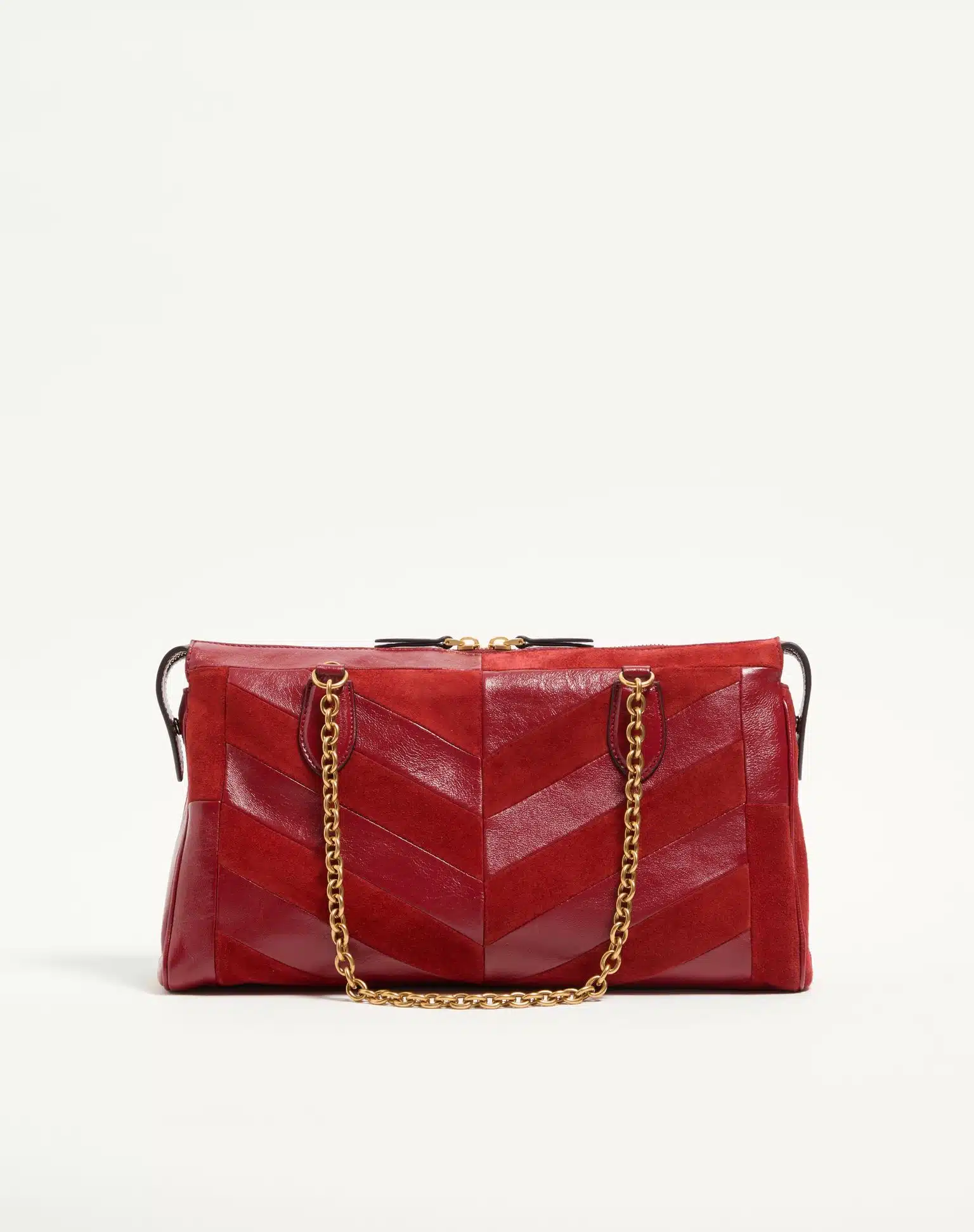 Valentino Garavani Panthea Medium Shoulder Bag In Suede And Nappa With Chevron Motif - Image 3