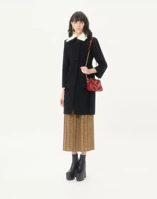 Valentino Garavani Panthea Small Shoulder Bag In Suede And Nappa With Chevron Pattern - Image 2