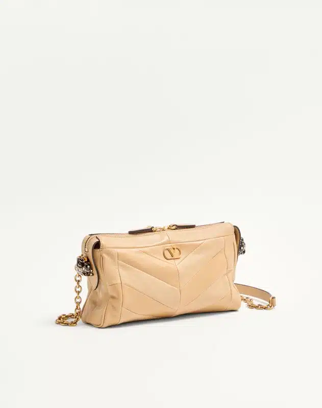 Valentino Garavani Panthea Small Shoulder Bag In Nappa Leather With A Chevron Pattern - Image 3