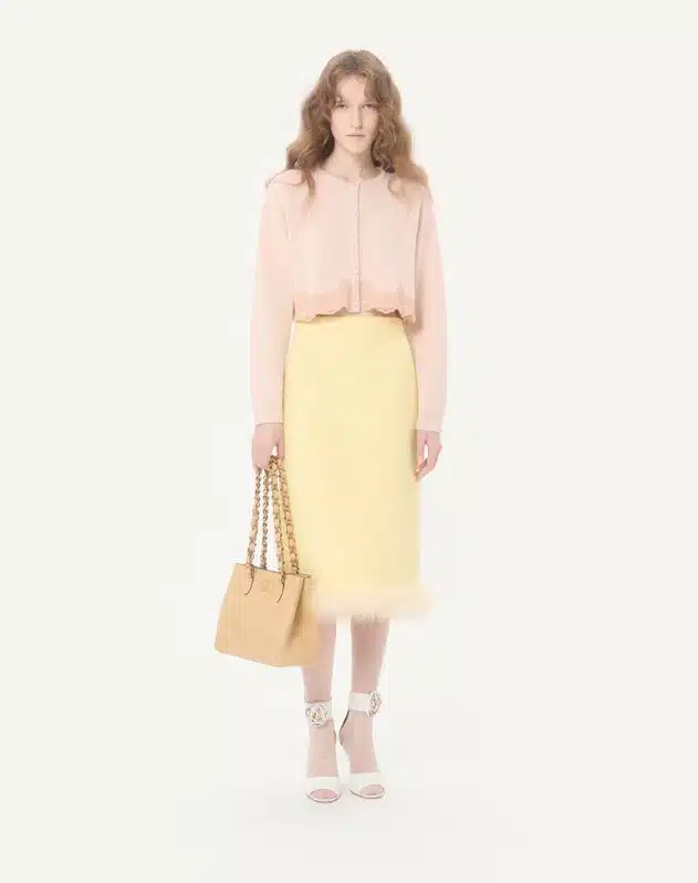 Valentino Garavani Laseine Small Shopping Bag In Chevron-Patterned Nappa Leather - Image 2