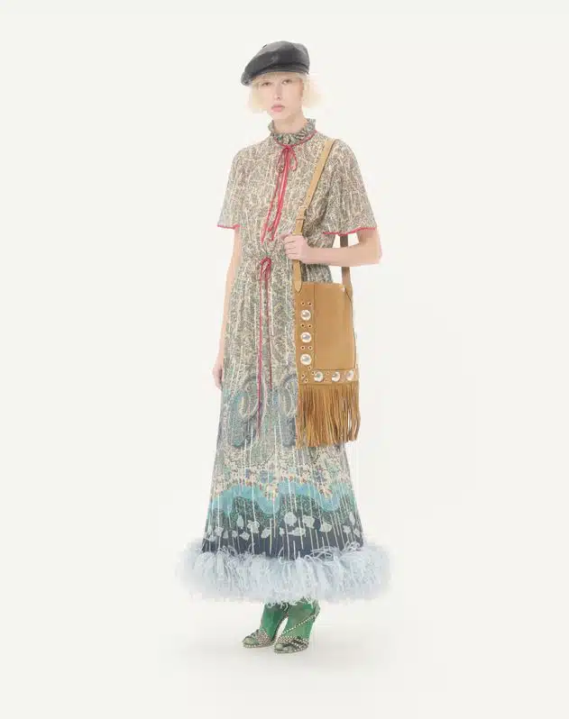 Valentino Garavani Nellcôte Suede Shoulder Bag With Fringes - Image 2