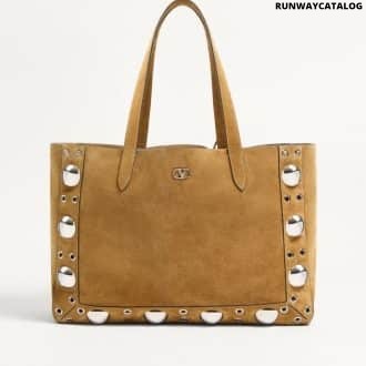 Valentino Garavani Medium Nellcôte Suede Shopping Bag