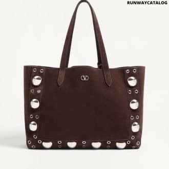 Valentino Garavani Medium Nellcôte Suede Shopping Bag
