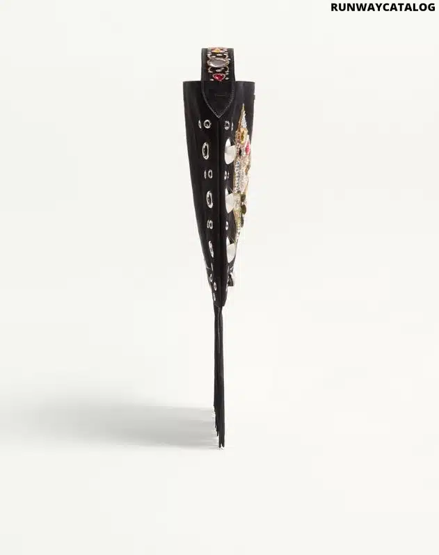 Valentino Garavani Nellcôte Embroidered Shoulder Bag With Fringes - Image 3