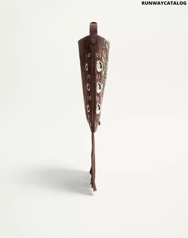 Valentino Garavani Nellcôte Embroidered Shoulder Bag With Fringes - Image 3