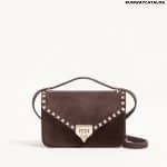 Valentino Garavani Rockstud Small Shoulder Bag In Suede