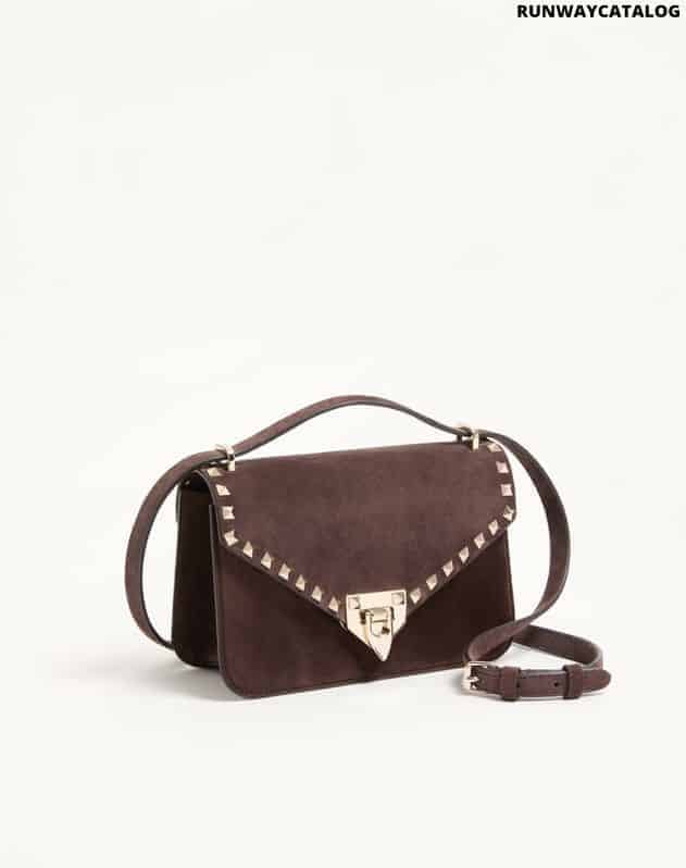 Valentino Garavani Rockstud Small Shoulder Bag In Suede - Image 2
