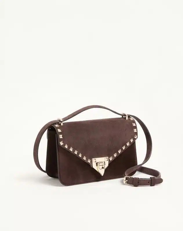 Valentino Garavani Rockstud Small Shoulder Bag In Suede - Image 2
