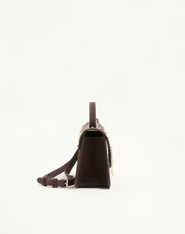 Valentino Garavani Rockstud Small Shoulder Bag In Suede - Image 3