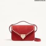 Valentino Garavani Rockstud Small Shoulder Bag In Suede