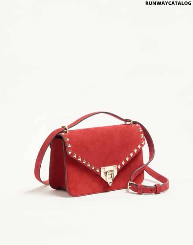Valentino Garavani Rockstud Small Shoulder Bag In Suede - Image 3