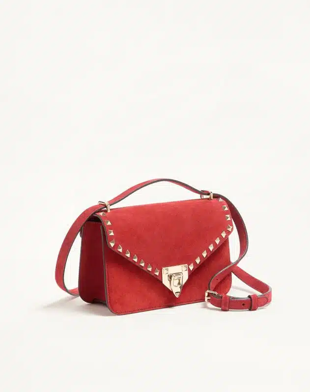 Valentino Garavani Rockstud Small Shoulder Bag In Suede - Image 3