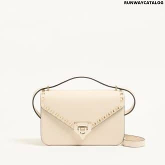 Valentino Garavani Rockstud Small Shoulder Bag In Suede