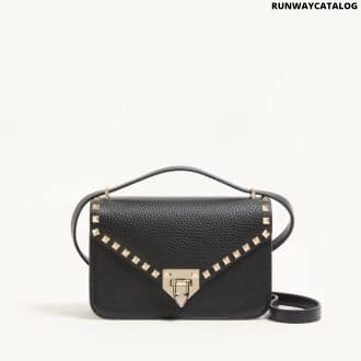 Valentino Garavani Rockstud Small Shoulder Bag In Suede