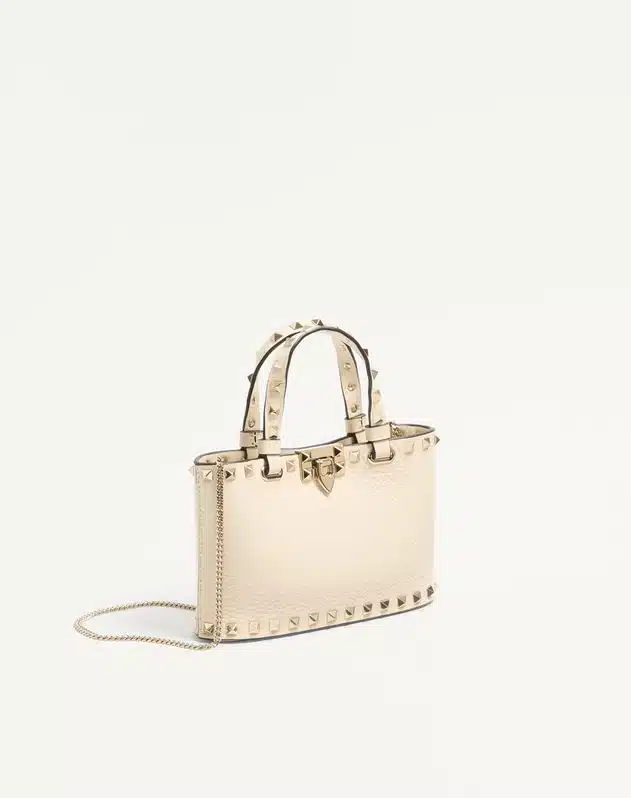 Rockstud Mini Shopping Bag In Grainy Calfskin - Image 2