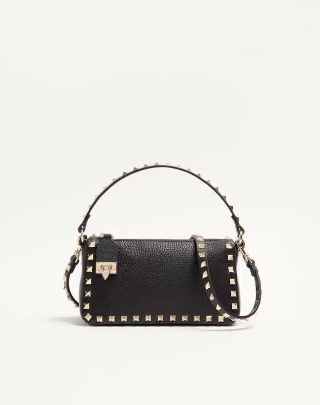 Small Rockstud Grainy Calfskin Crossbody Bag - Image 2